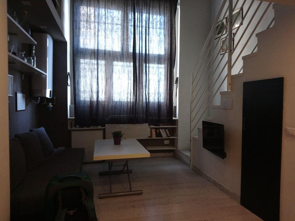 downstairs