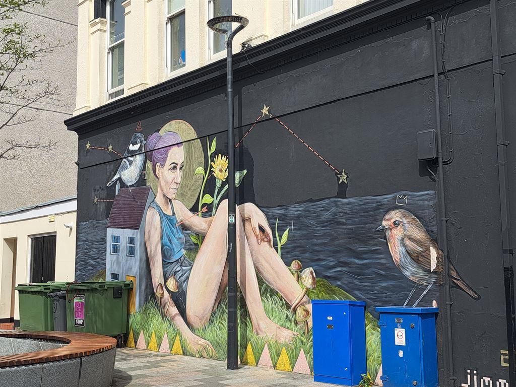 woman&bird